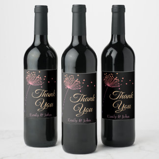 Étiquette Pour Bouteilles De Vin Thank you wine bottle favours