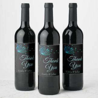 Étiquette Pour Bouteilles De Vin Thank you wine bottle favours
