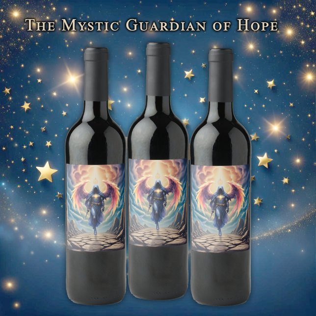Étiquette Pour Bouteilles De Vin The Mystic Guardian of Hope  (Créateur téléchargé)