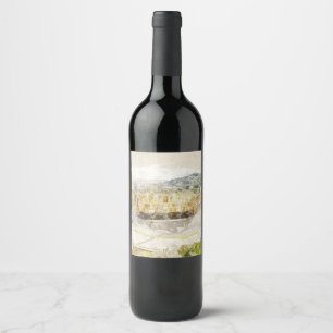 Étiquette Pour Bouteilles De Vin Théâtre antique d'Athènes Grèce Étiquette de vin