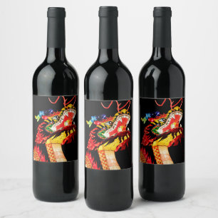 Étiquette Pour Bouteilles De Vin Tianlong Dragon