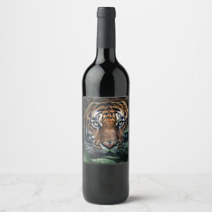 Étiquette Pour Bouteilles De Vin Tigre du Bengale