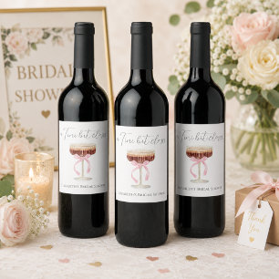 Étiquette Pour Bouteilles De Vin Tini Bit Closer Enterrement de Vie de Jeune Fille