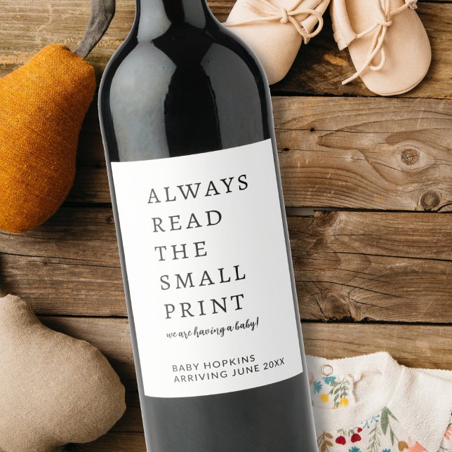 Étiquette Pour Bouteilles De Vin Titre : Faire-part pour bébé modifiable personnali (Créateur téléchargé)