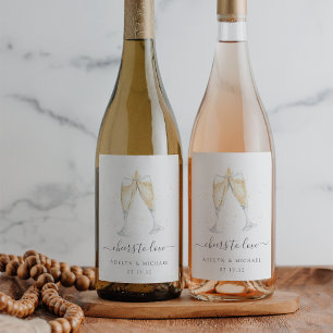 Étiquette Pour Bouteilles De Vin Toast Champagne "Cheval to Love" Personnalisé