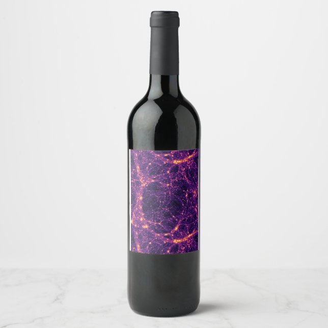 Étiquette Pour Bouteilles De Vin Toile cosmique (Devant)