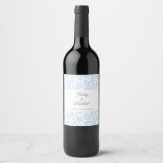 Étiquette Pour Bouteilles De Vin Toile de chinoiserie jungle preppy
