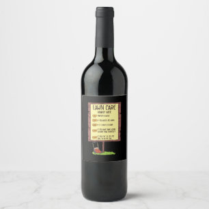 Étiquette Pour Bouteilles De Vin Tondeuse à gazon - Tarif horaire pour l'entretien