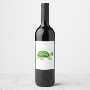 Étiquette Pour Bouteilles De Vin Tortue