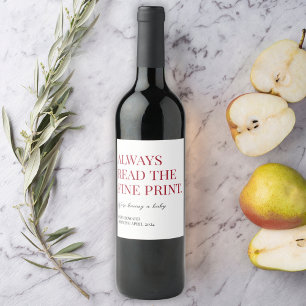 Étiquette Pour Bouteilles De Vin Toujours lire le Faire-part de grossesse à imprime