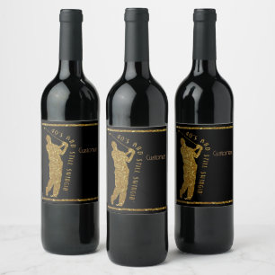 Étiquette Pour Bouteilles De Vin Toujours Swingin' Golfers 40 À 49