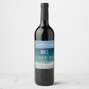 Étiquette Pour Bouteilles De Vin Tous océan et plage nommés de célébration de