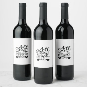 Étiquette Pour Bouteilles De Vin Tout Ça Parce Que Deux Personnes Sont Tombées Amou