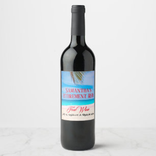 Étiquette Pour Bouteilles De Vin Tout vin fin rouge de retraite nommée -