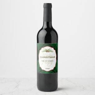 Étiquette Pour Bouteilles De Vin Traditionnel, Noël de plaid