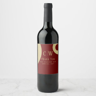Étiquette Pour Bouteilles De Vin Trending Mariage Merci Bourgogne Gold Wine Labe