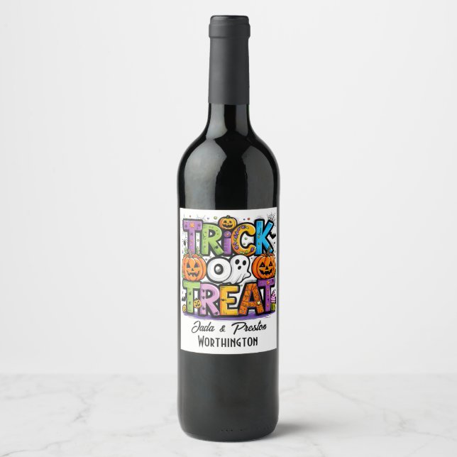 Étiquette Pour Bouteilles De Vin Tricoter ou traiter (Devant)