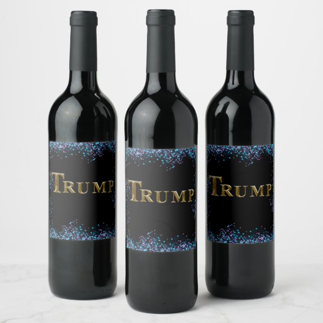 ÉTIQUETTE POUR BOUTEILLES DE VIN TRUMP (Bouteilles)