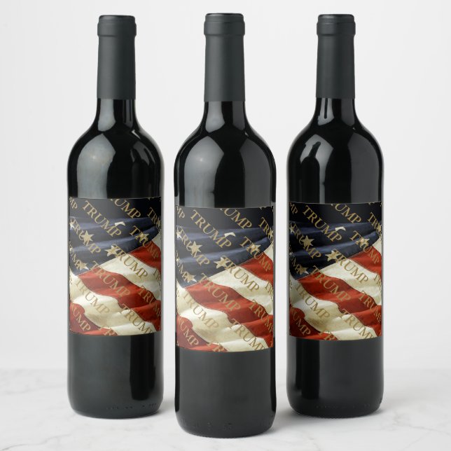 ÉTIQUETTE POUR BOUTEILLES DE VIN TRUMP (Bouteilles)