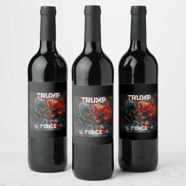 ÉTIQUETTE POUR BOUTEILLES DE VIN TRUMP (Bouteilles)