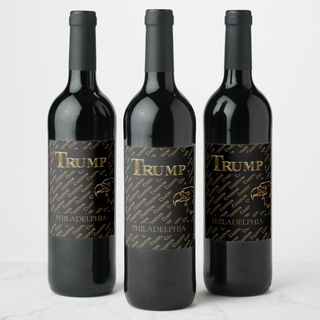 ÉTIQUETTE POUR BOUTEILLES DE VIN TRUMP (Bouteilles)