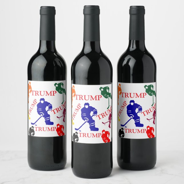 ÉTIQUETTE POUR BOUTEILLES DE VIN TRUMP (Bouteilles)