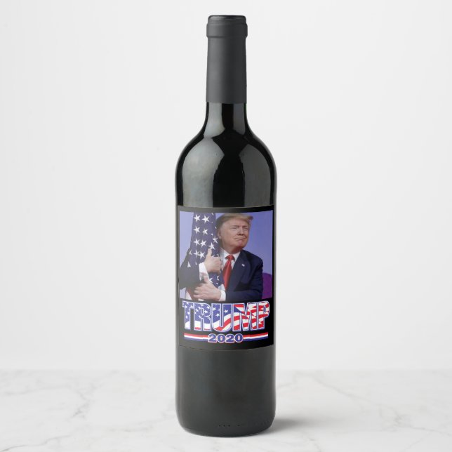 Étiquette Pour Bouteilles De Vin Trump 2020 (Devant)