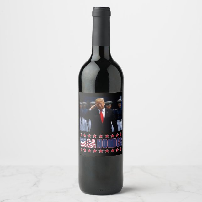 Étiquette Pour Bouteilles De Vin Trump 2024 (Devant)