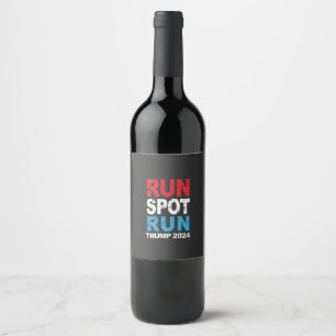 Étiquette Pour Bouteilles De Vin Trump 2024 Trump Vance élection de Run Spot Run Tr