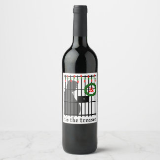 Étiquette Pour Bouteilles De Vin Trump for Prison 'Tis the Treason Christmas
