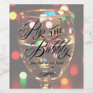 Étiquette Pour Bouteilles De Vin Twinkle Sparkle Bokeh Vin léger Sparkle C