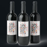 Étiquette Pour Bouteilles De Vin Typographe de Merry Christmas<br><div class="desc">Joyeux Noël dans une police amusante est entouré de beaux articles de vacances sur ce étiquette de boisson amusant personnalisé pour le vin,  vin mousseux,  bouteilles de liqueur,  il est à vous. Des étiquettes parfaits pour offrir des cadeaux de vacances ou pour servir à votre fête.</div>