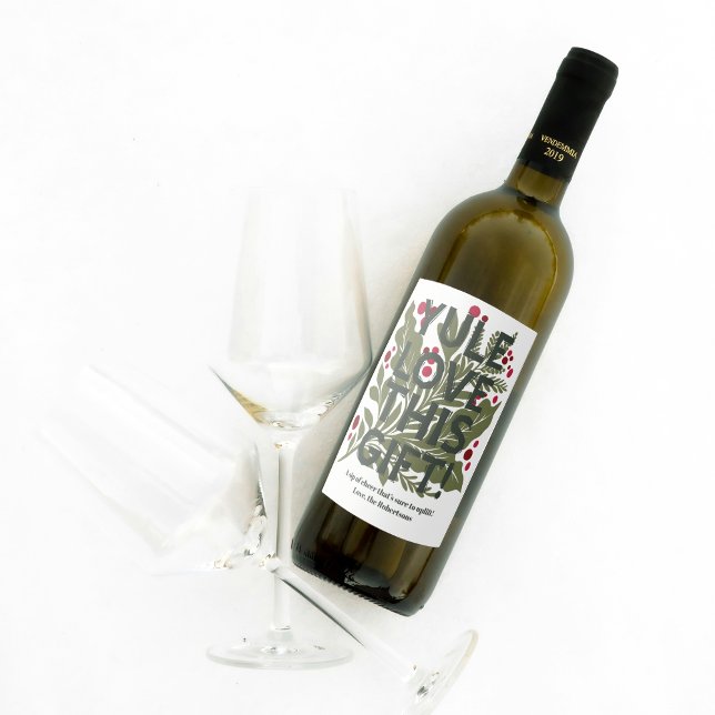Étiquette Pour Bouteilles De Vin Typographie graphique audacieuse moderne (Créateur téléchargé)