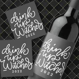 Étiquette Pour Bouteilles De Vin Typographie moderne mignonne Drôle Citation d'Hall
