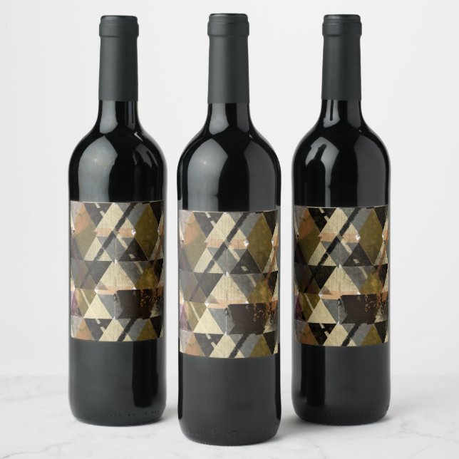 Étiquette Pour Bouteilles De Vin Un design abstrait moderne (Bouteilles)