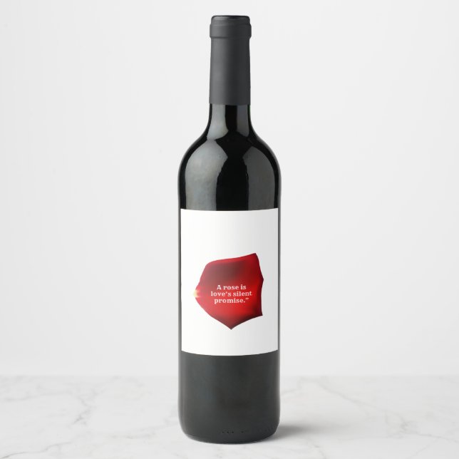 Étiquette Pour Bouteilles De Vin Un Rose (Devant)