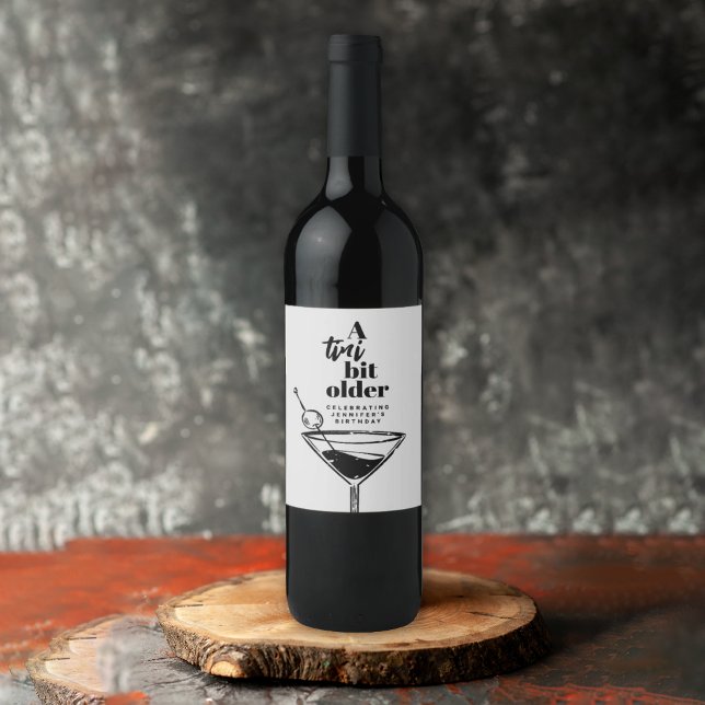 Étiquette Pour Bouteilles De Vin Un Tini Un Peu Plus Ancien Martini (Créateur téléchargé)