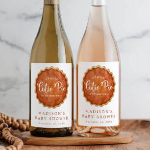 Étiquette Pour Bouteilles De Vin Une Baby Shower pour un Petit Gâteau au Citrouille