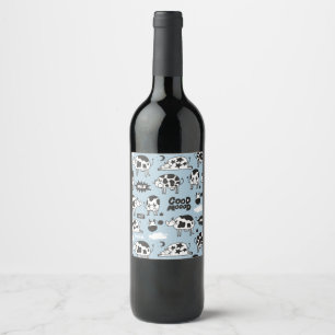 Étiquette Pour Bouteilles De Vin Vache et lait
