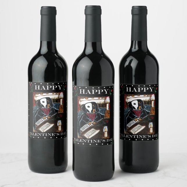 Étiquette Pour Bouteilles De Vin Valentine Fantôme Doxie (Bouteilles)