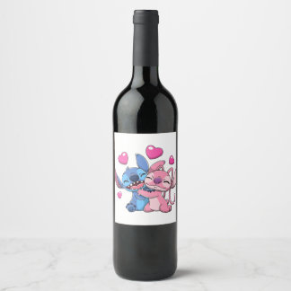 Étiquette Pour Bouteilles De Vin Valentines anges 1