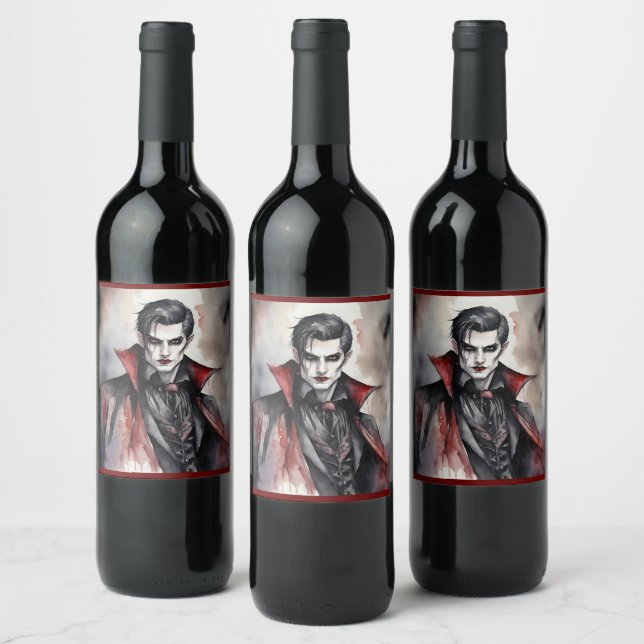 Étiquette Pour Bouteilles De Vin Vampire homme (Bouteilles)