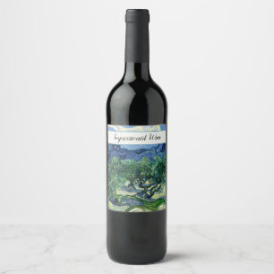 Étiquette Pour Bouteilles De Vin Van Gogh Les Oliviers Paysage Peinture