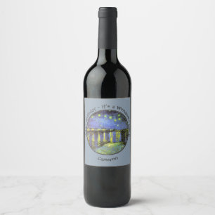 Étiquette Pour Bouteilles De Vin van Gogh Starry Night Over the Rhone Party Objets