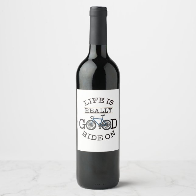 Étiquette Pour Bouteilles De Vin Vélo (Devant)