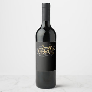 Étiquette Pour Bouteilles De Vin Vélo Cyclisme Anatomie Road Bike Parts Vélo