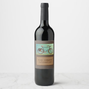 Étiquette Pour Bouteilles De Vin Vélo messager