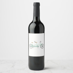 Étiquette Pour Bouteilles De Vin Vélo Tandem