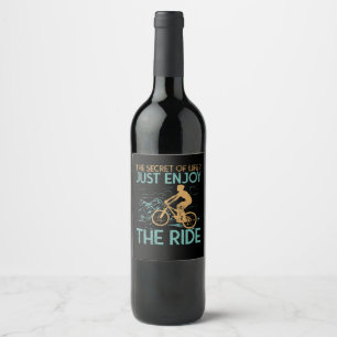 Étiquette Pour Bouteilles De Vin Vélo tout terrain cycliste sur montagne
