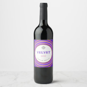 Étiquette Pour Bouteilles De Vin Velours, Cercles vibrants